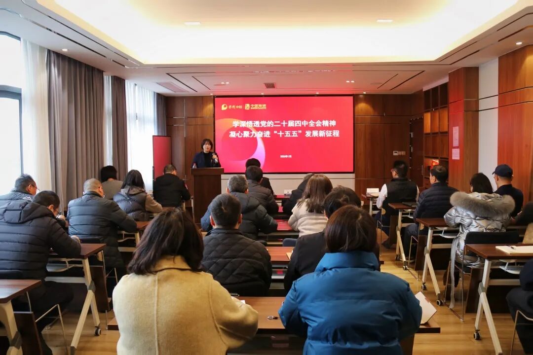 中國海誠黨委委員、財務(wù)總監(jiān)、董事會秘書林琳到公司宣講黨的二十屆四中全會精神